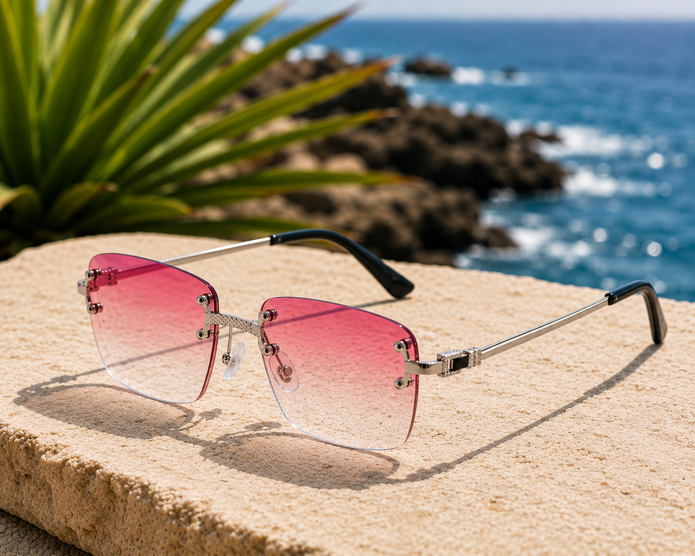 Lunettes de Soleil LIVO Pink Silver