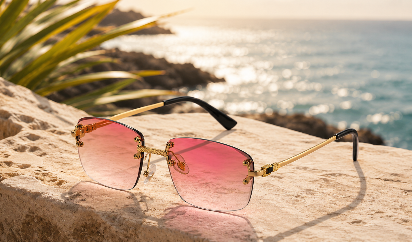 Lunettes de Soleil LIVO Pink Gold